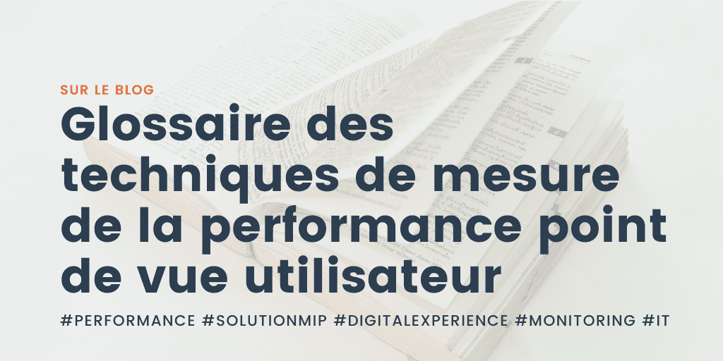 Glossaire des techniques de mesure de la performance informatique point de vue utilisateur Glossaire des techniques de mesure de la performance informatique point de vue utilisateur